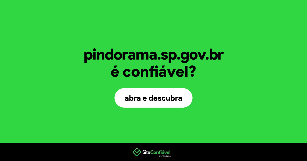 O site pindorama.sp.gov.br é confiável?