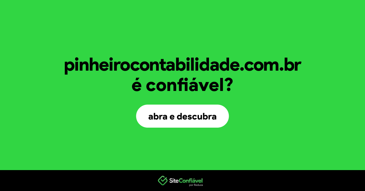 O site pinheirocontabilidade.com.br é confiável?