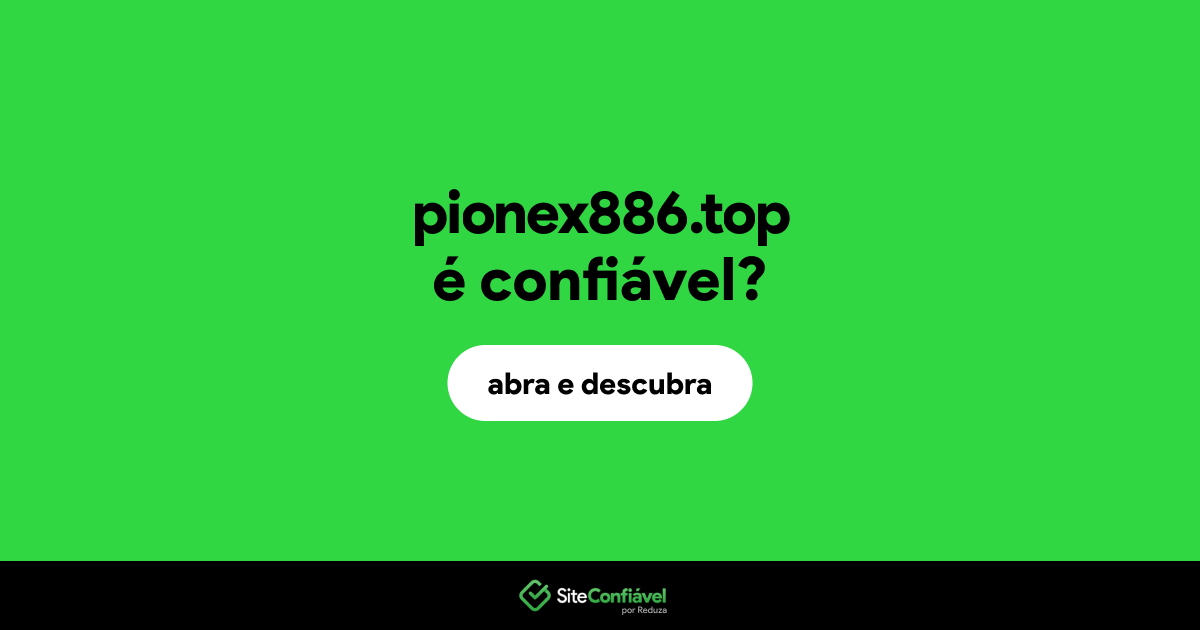 O site pionex886.top é confiável?