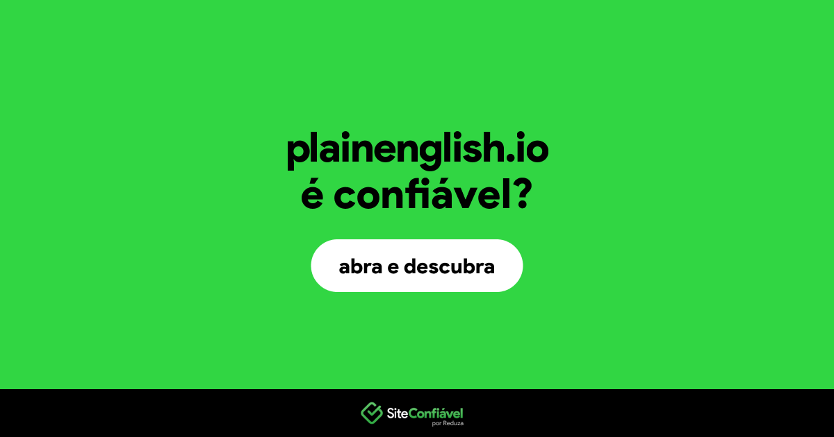 O site plainenglish.io é confiável?