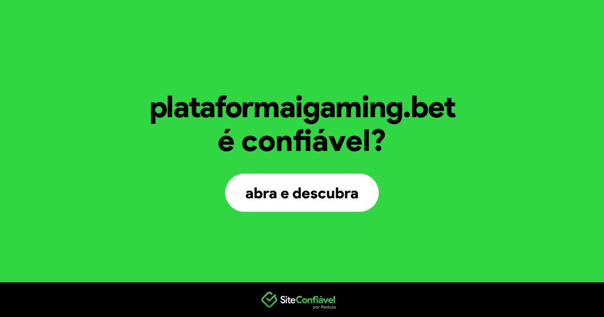 O site plataformaigaming.bet é confiável?