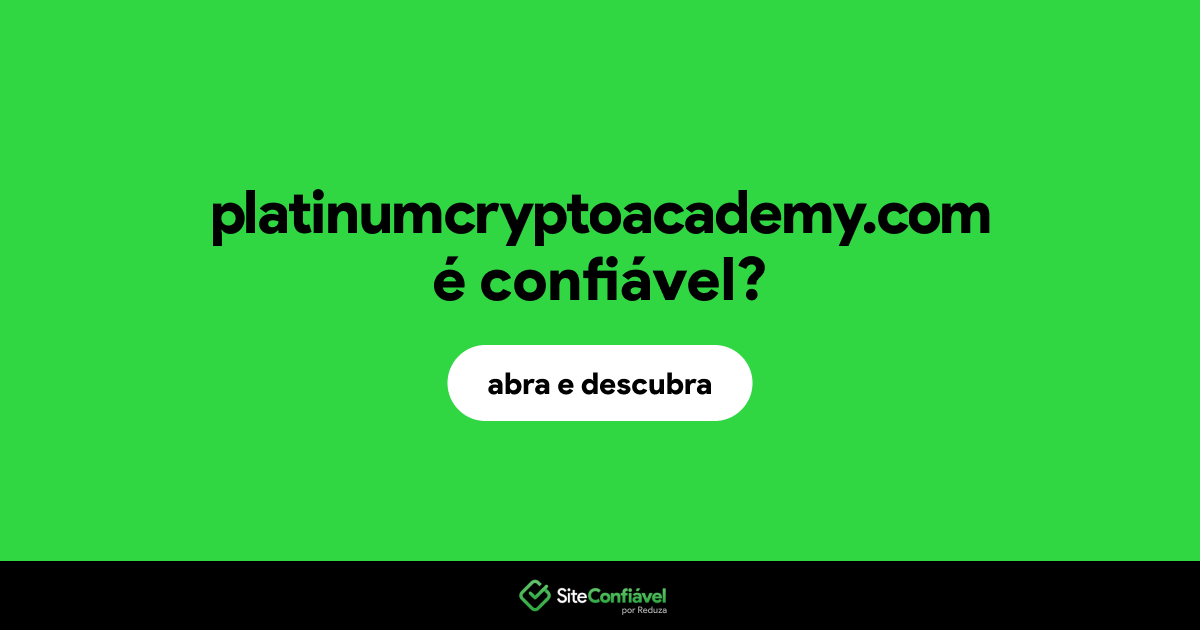 O site platinumcryptoacademy.com é confiável?