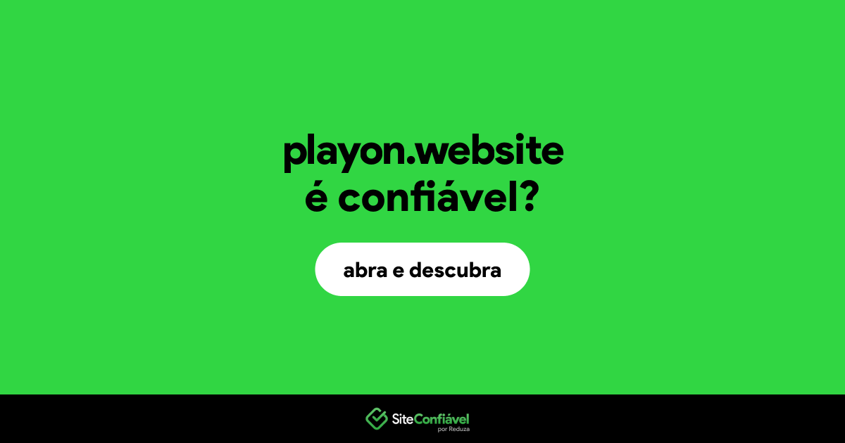 O site playon.website é confiável?