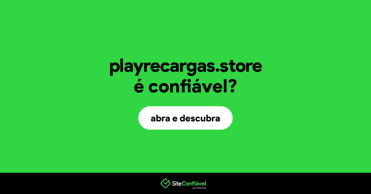 O site playrecargas.store é confiável?