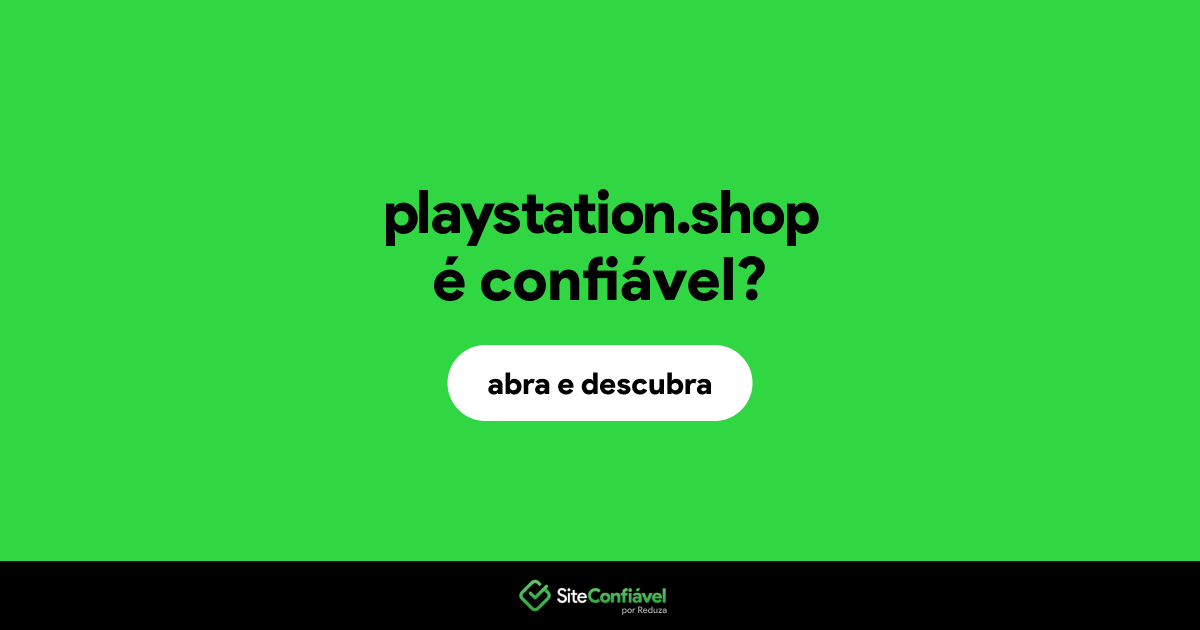 O site playstation.shop é confiável?