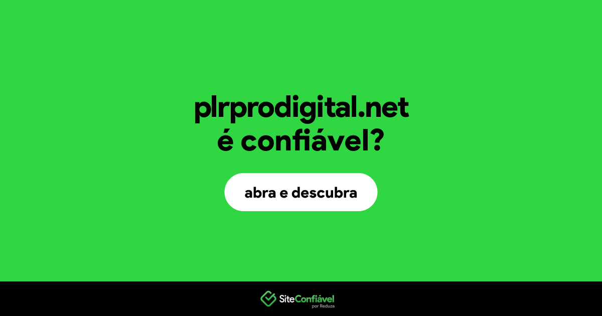 O site plrprodigital.net é confiável?