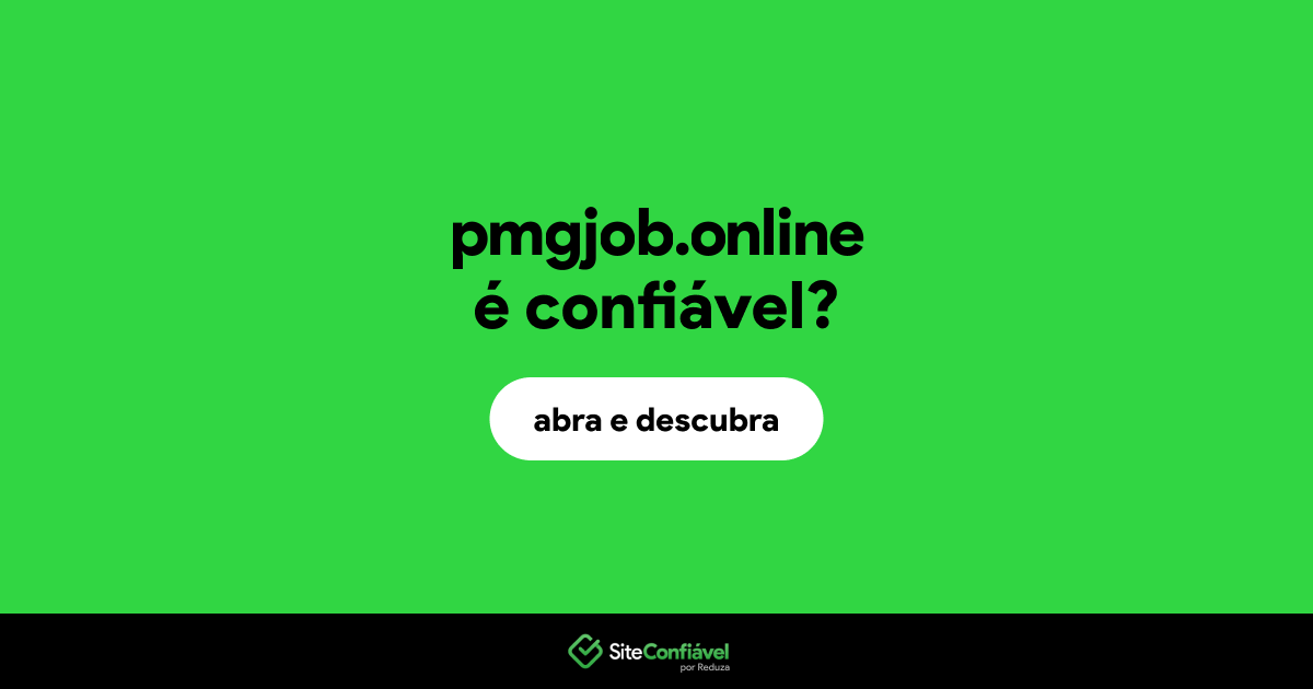 O site pmgjob.online é confiável?