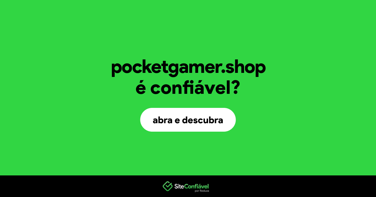 O site pocketgamer.shop é confiável?