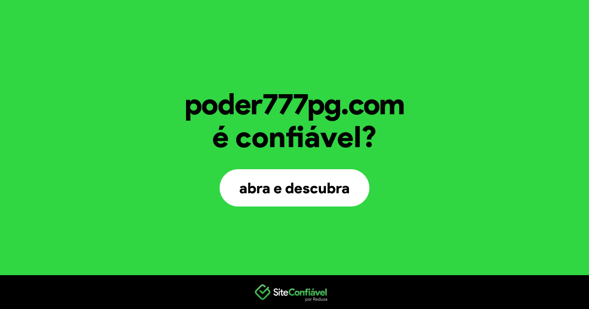 O site poder777pg.com é confiável?