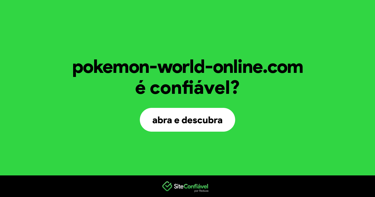 O site pokemon-world-online.com é confiável?
