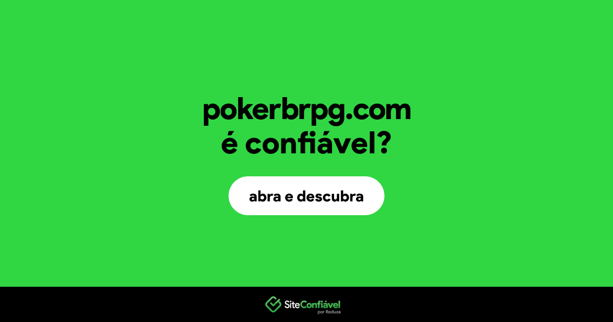 O site pokerbrpg.com é confiável?