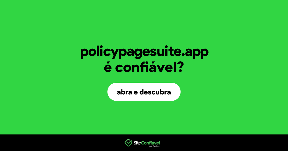 O site policypagesuite.app é confiável?