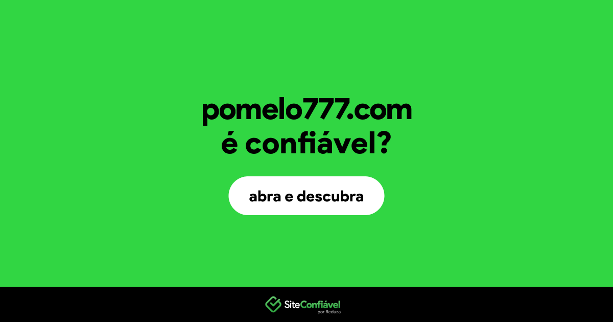 O site pomelo777.com é confiável?
