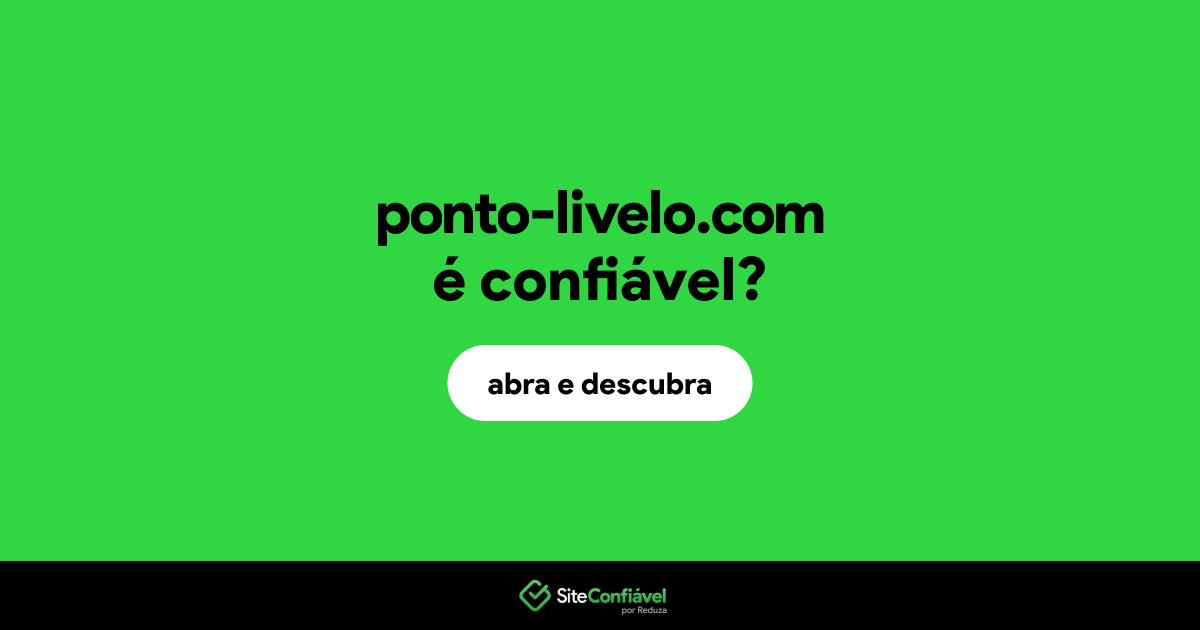O site ponto-livelo.com é confiável?