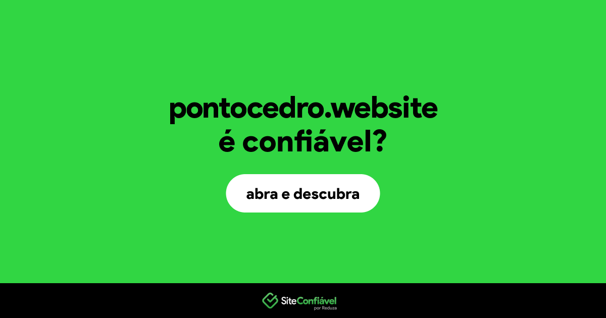 O site pontocedro.website é confiável?