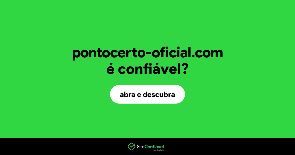 O site pontocerto-oficial.com é confiável?