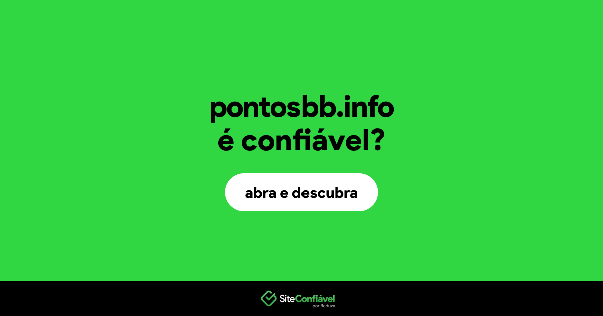 O site pontosbb.info é confiável?