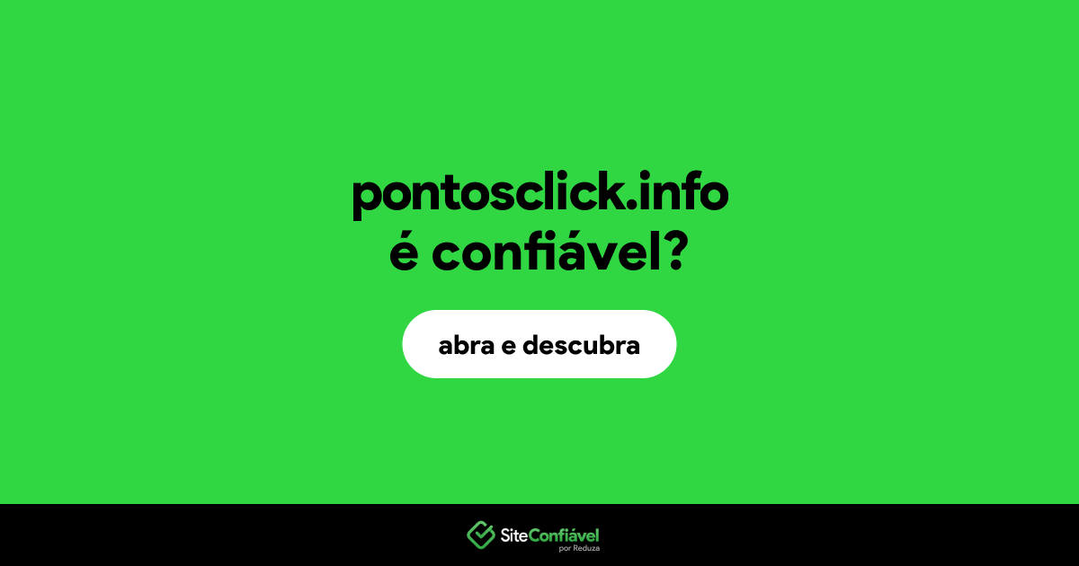 O site pontosclick.info é confiável?