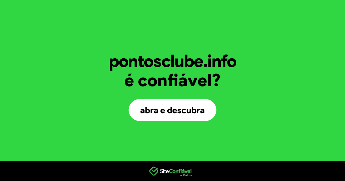 O site pontosclube.info é confiável?
