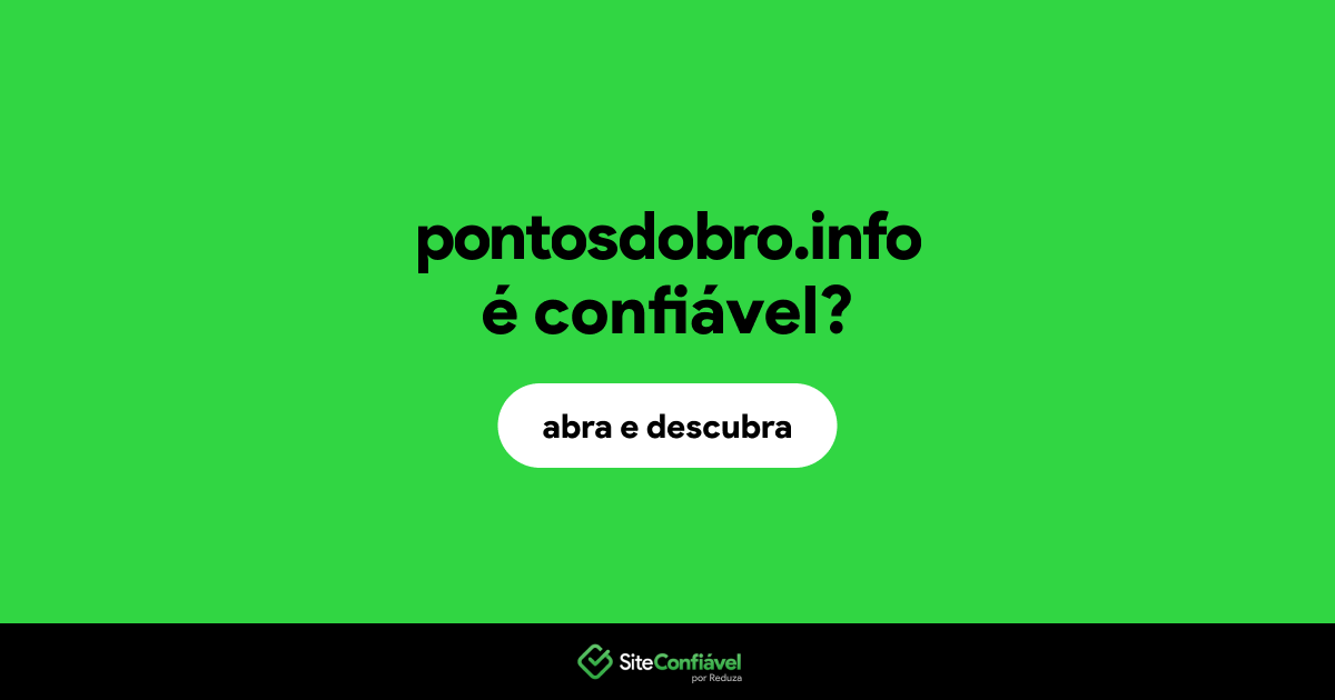 O site pontosdobro.info é confiável?