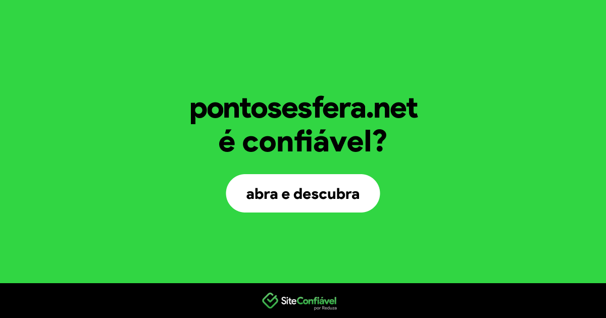 O site pontosesfera.net é confiável?