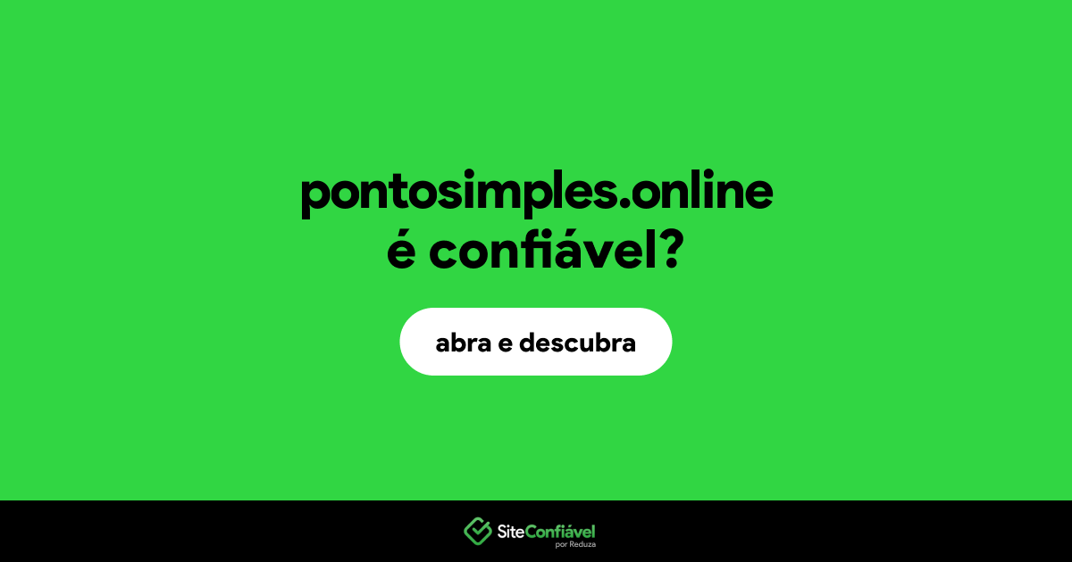 O site pontosimples.online é confiável?
