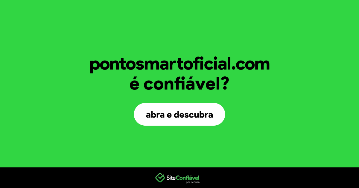 O site pontosmartoficial.com é confiável?