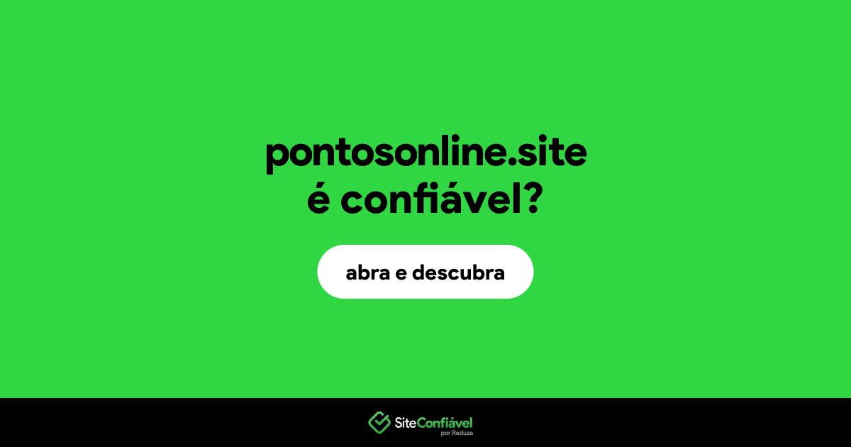 O site pontosonline.site é confiável?