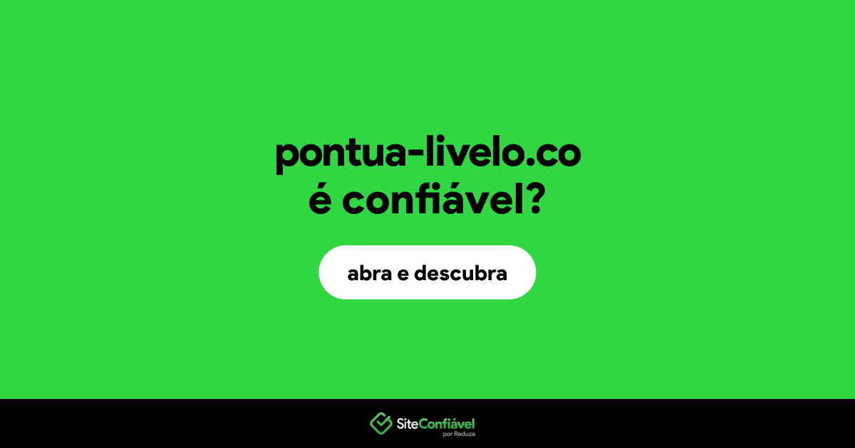 O site pontua-livelo.co é confiável?