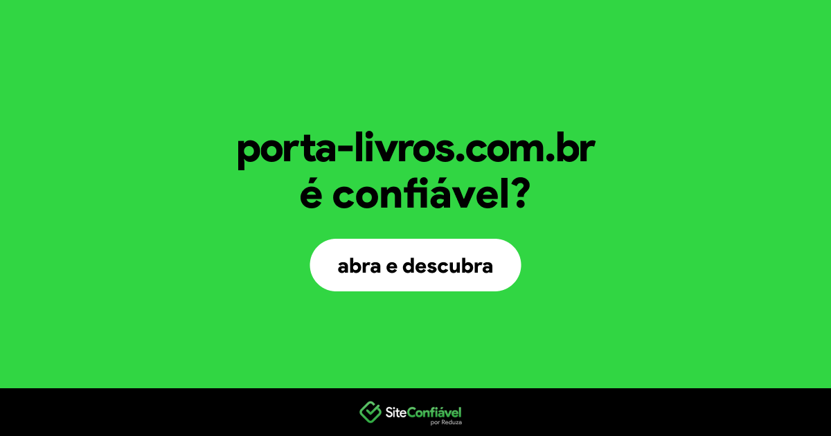 O site porta-livros.com.br é confiável?