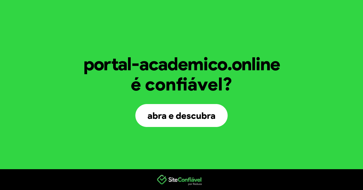 O site portal-academico.online é confiável?