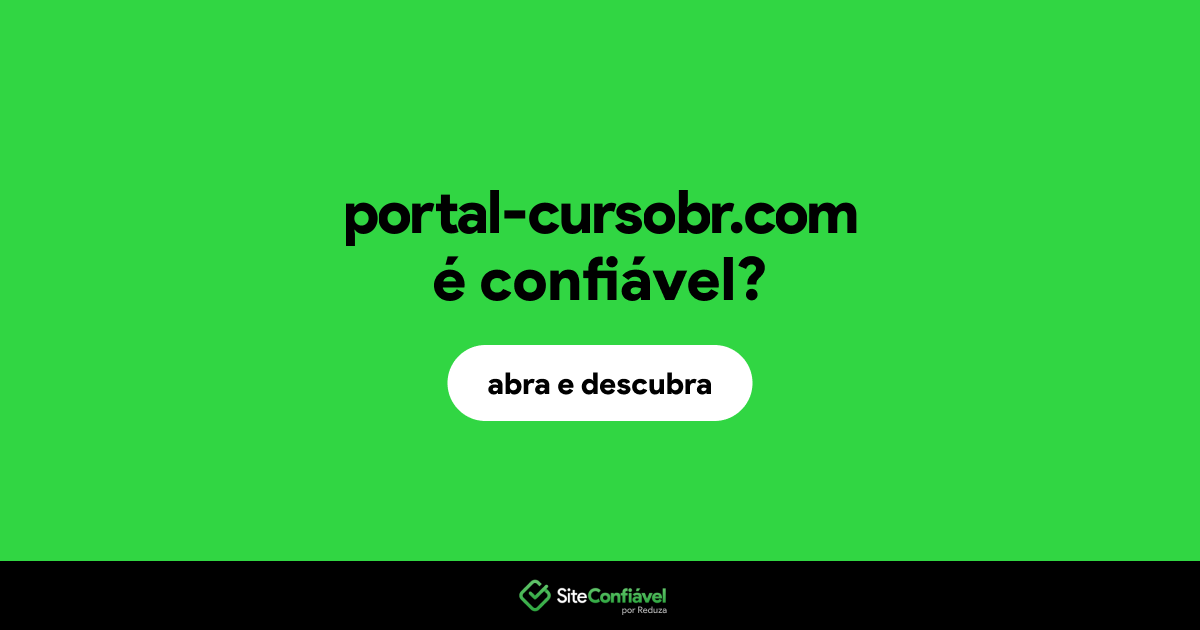 O site portal-cursobr.com é confiável?