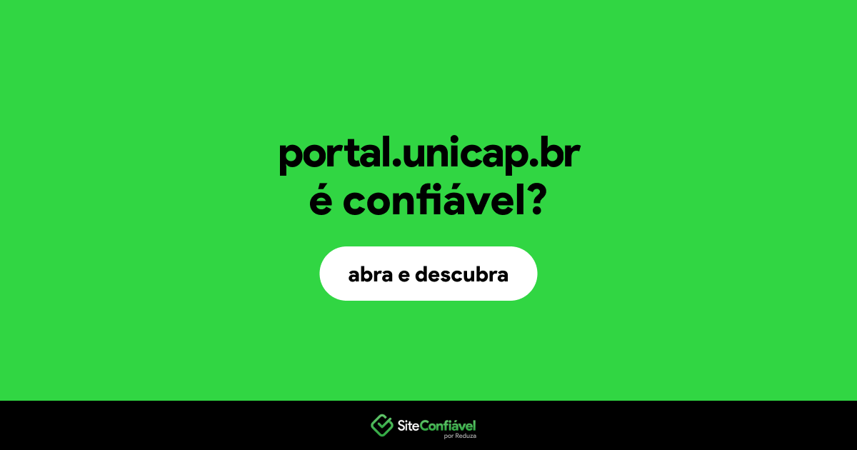 O site portal.unicap.br é confiável?