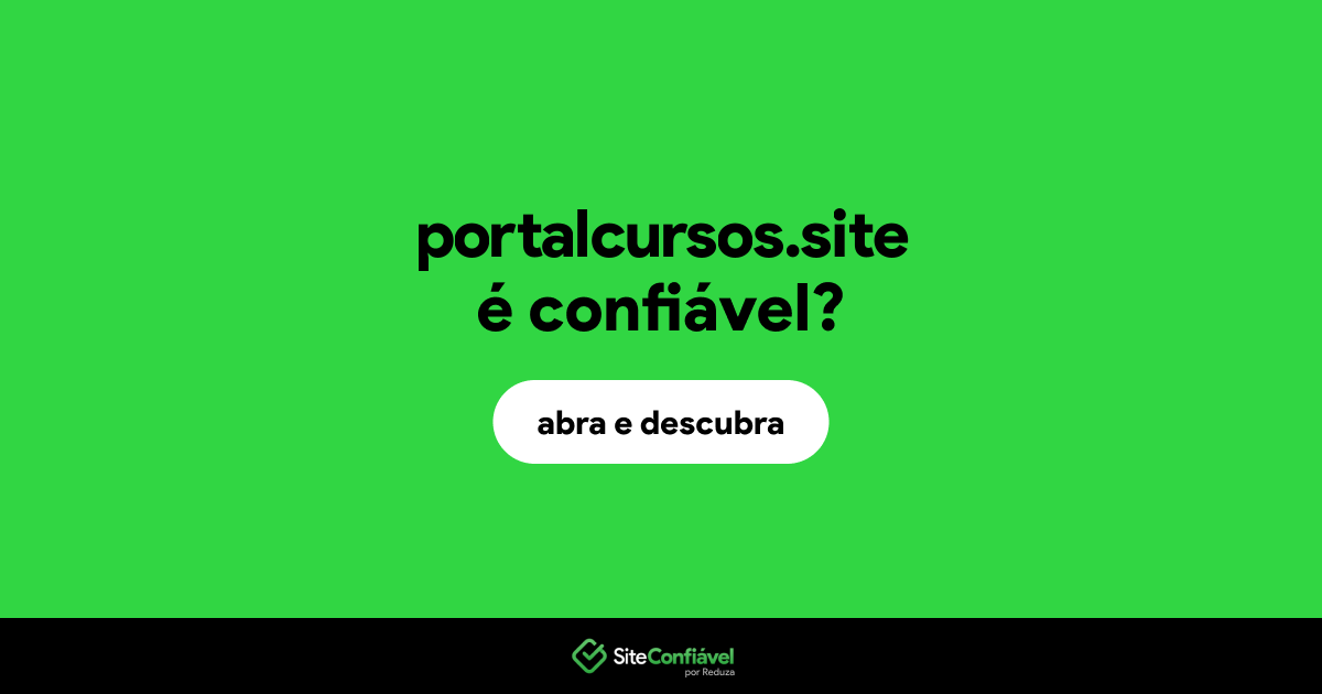 O site portalcursos.site é confiável?