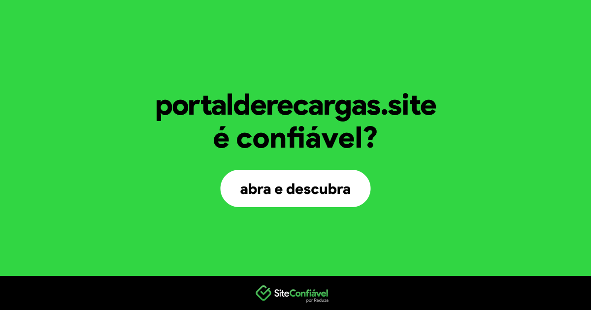 O site portalderecargas.site é confiável?