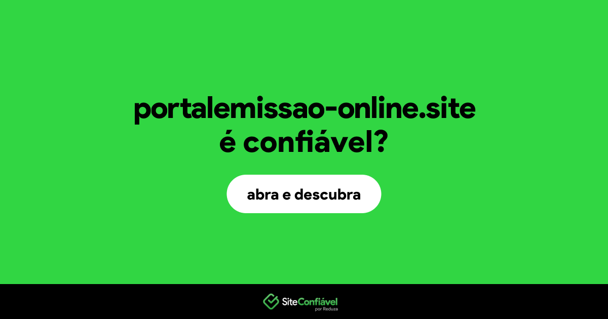 O site portalemissao-online.site é confiável?