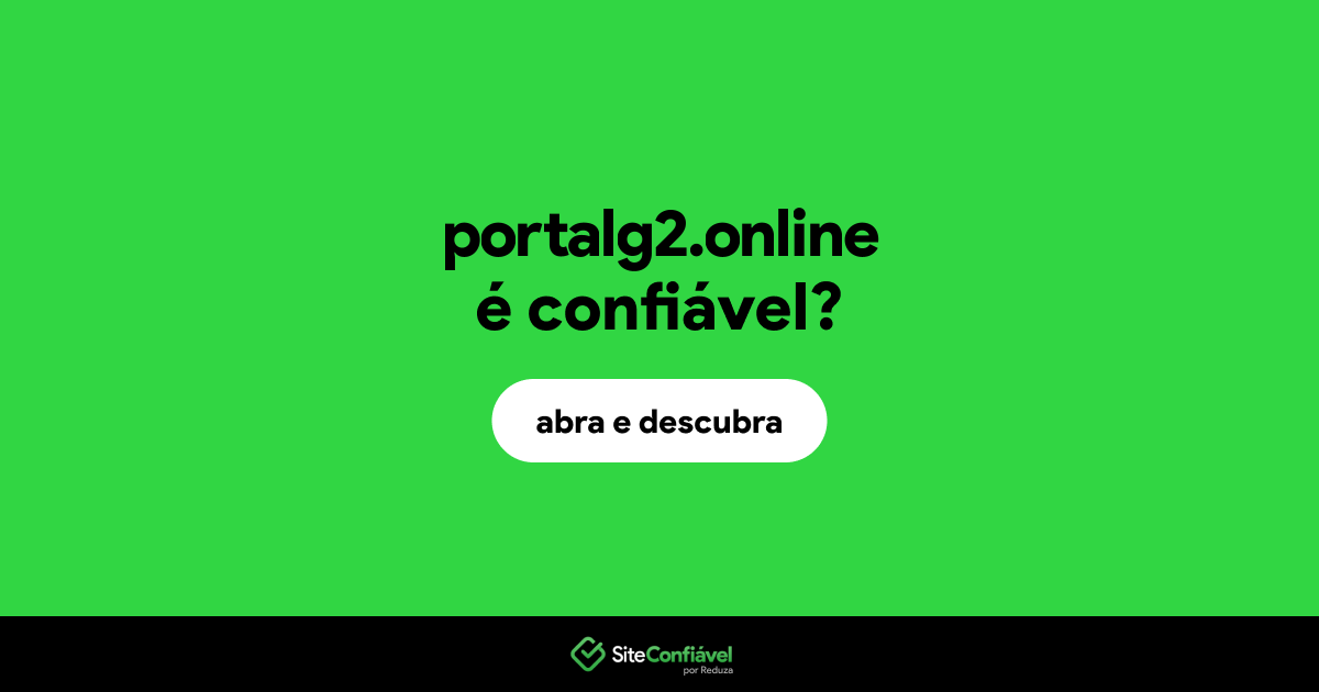 O site portalg2.online é confiável?