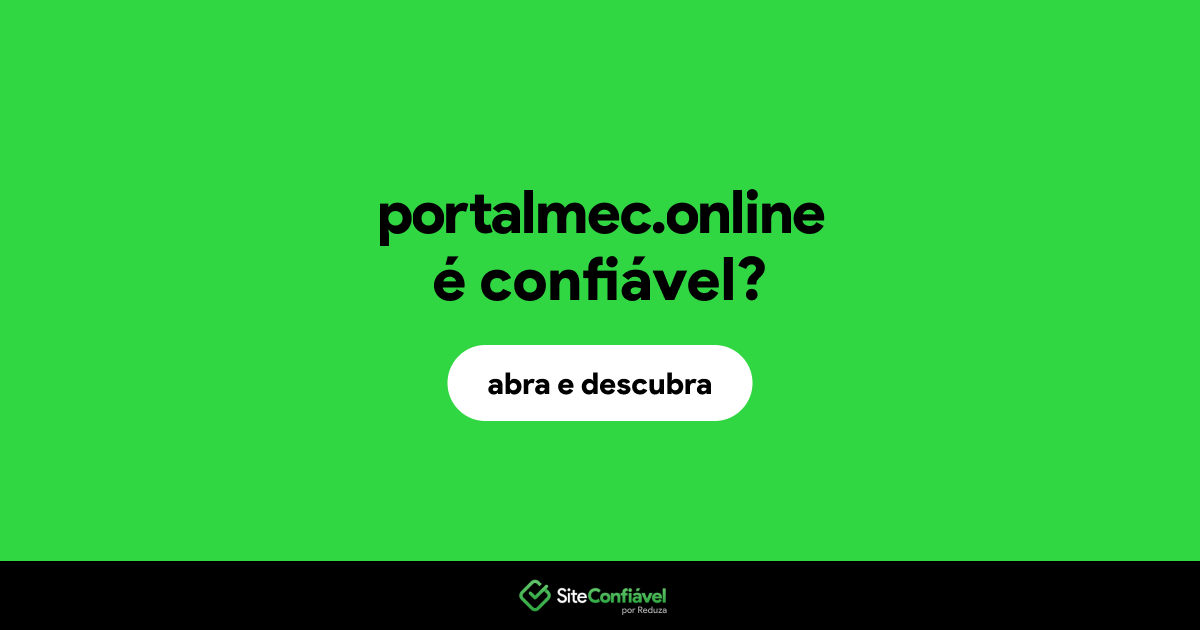 O site portalmec.online é confiável?