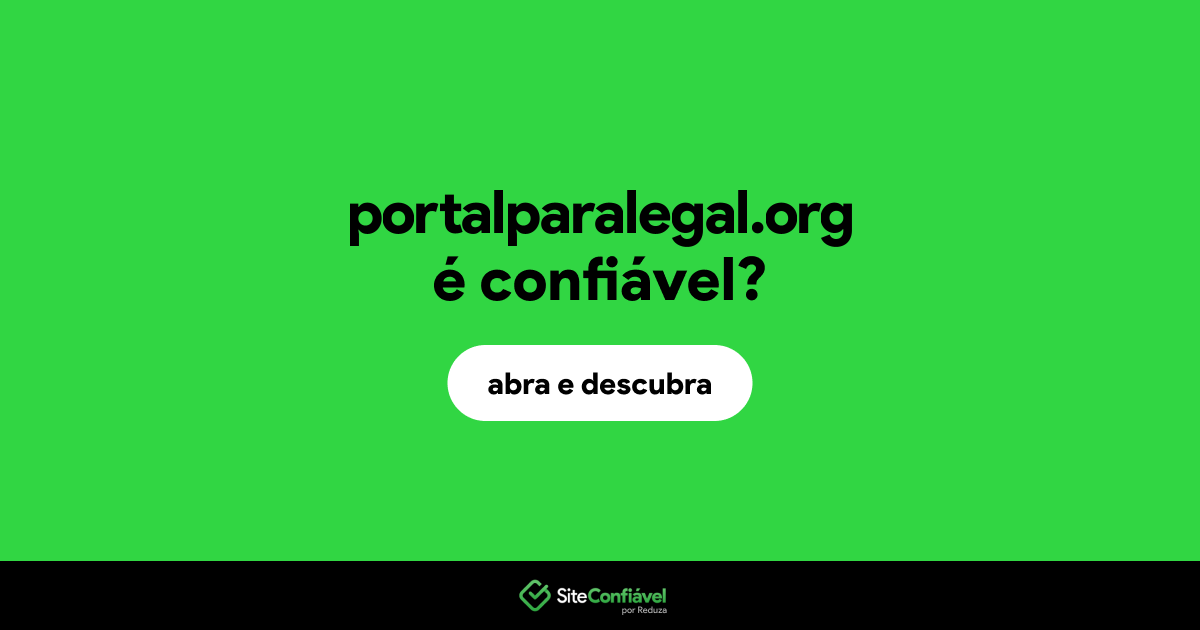 O site portalparalegal.org é confiável?