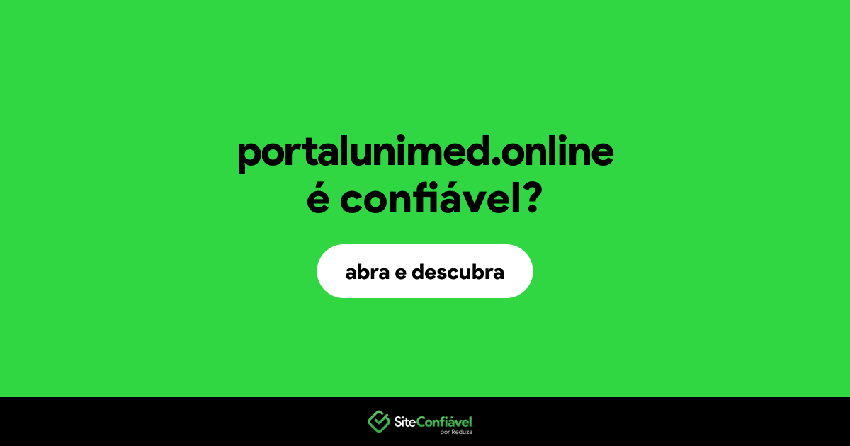 O site portalunimed.online é confiável?