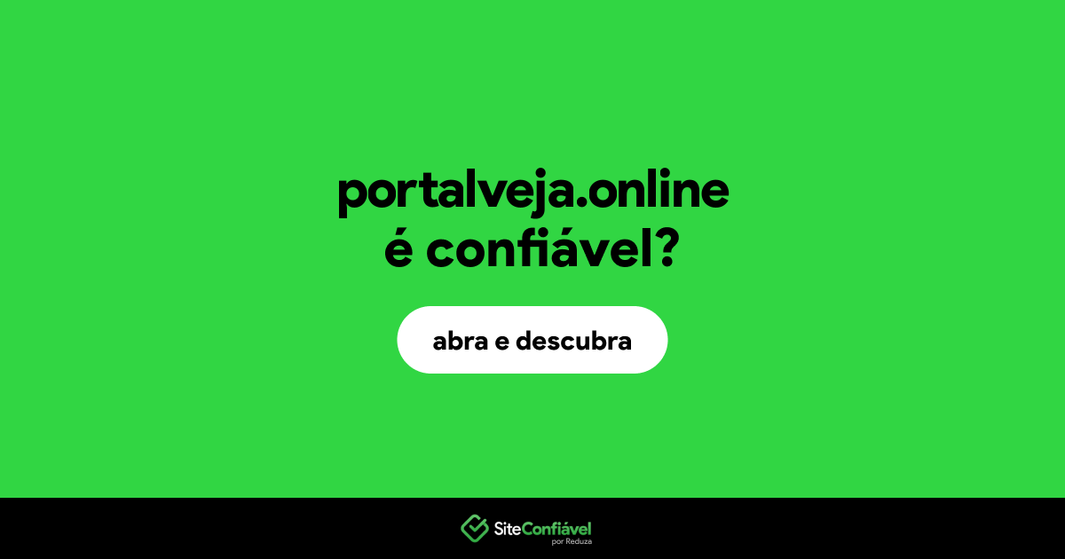 O site portalveja.online é confiável?