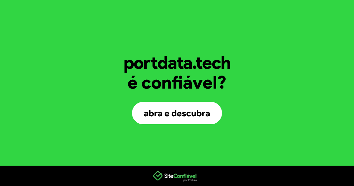 O site portdata.tech é confiável?