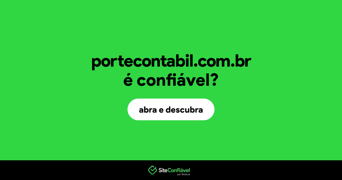 O site portecontabil.com.br é confiável?