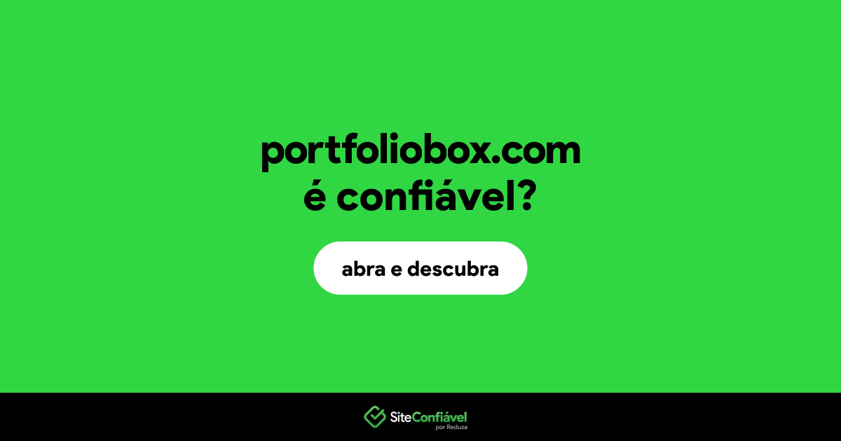 O site portfoliobox.com é confiável?