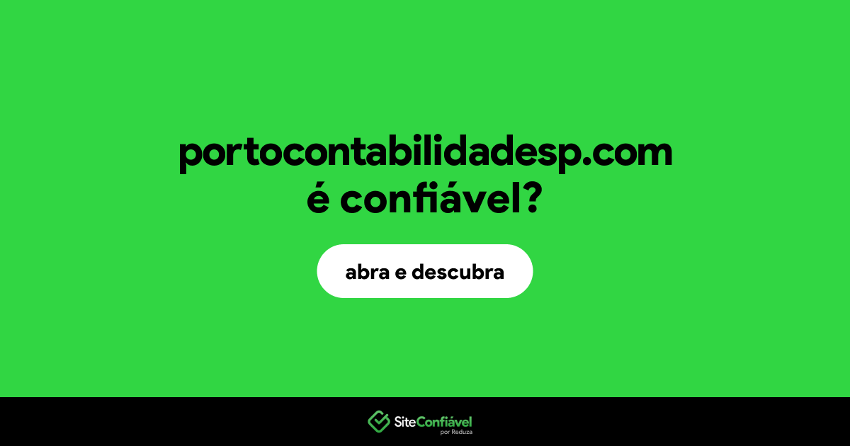 O site portocontabilidadesp.com é confiável?