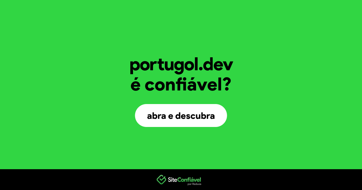 O site portugol.dev é confiável?