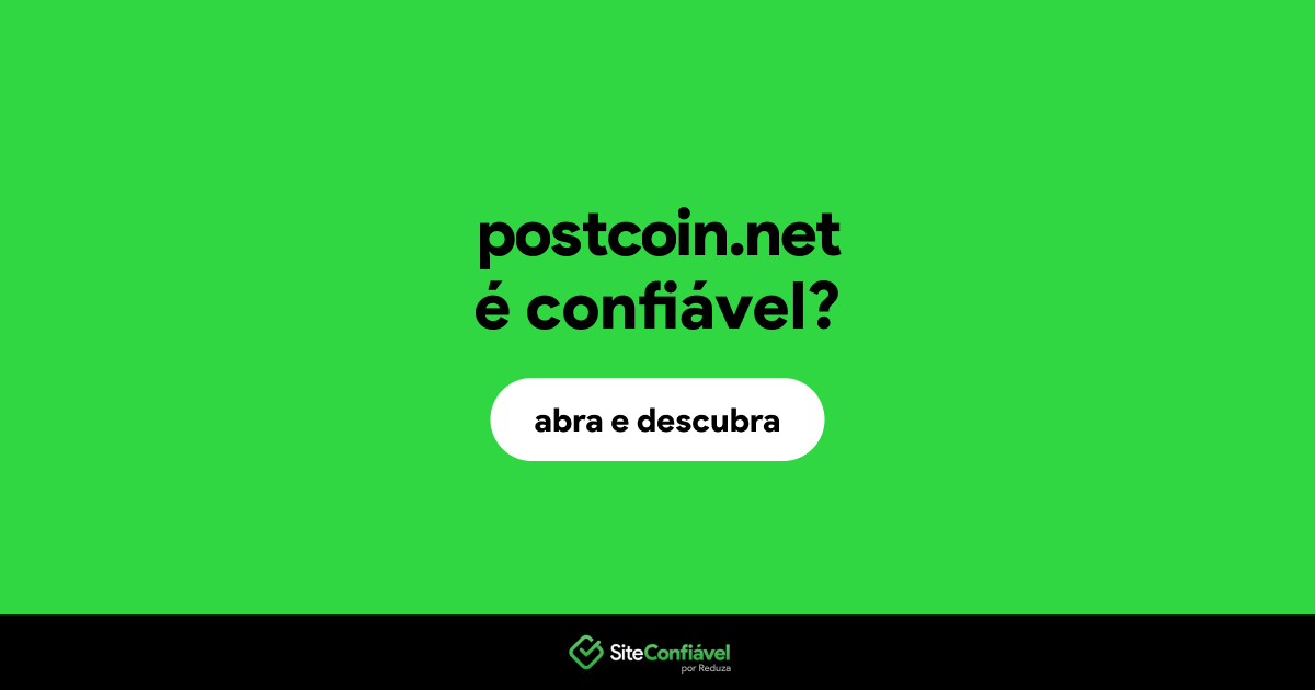O site postcoin.net é confiável?