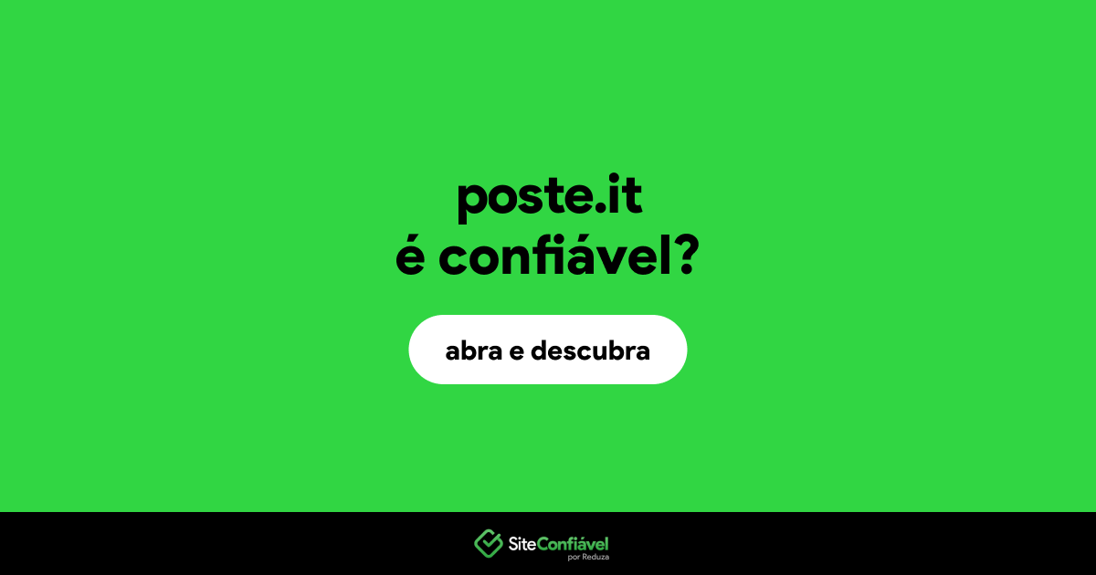 O site poste.it é confiável?