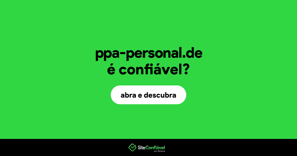 O site ppa-personal.de é confiável?