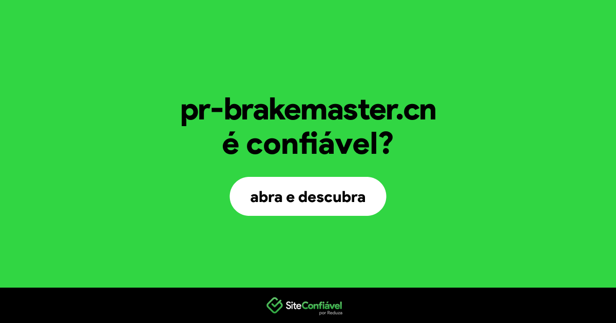O site pr-brakemaster.cn é confiável?